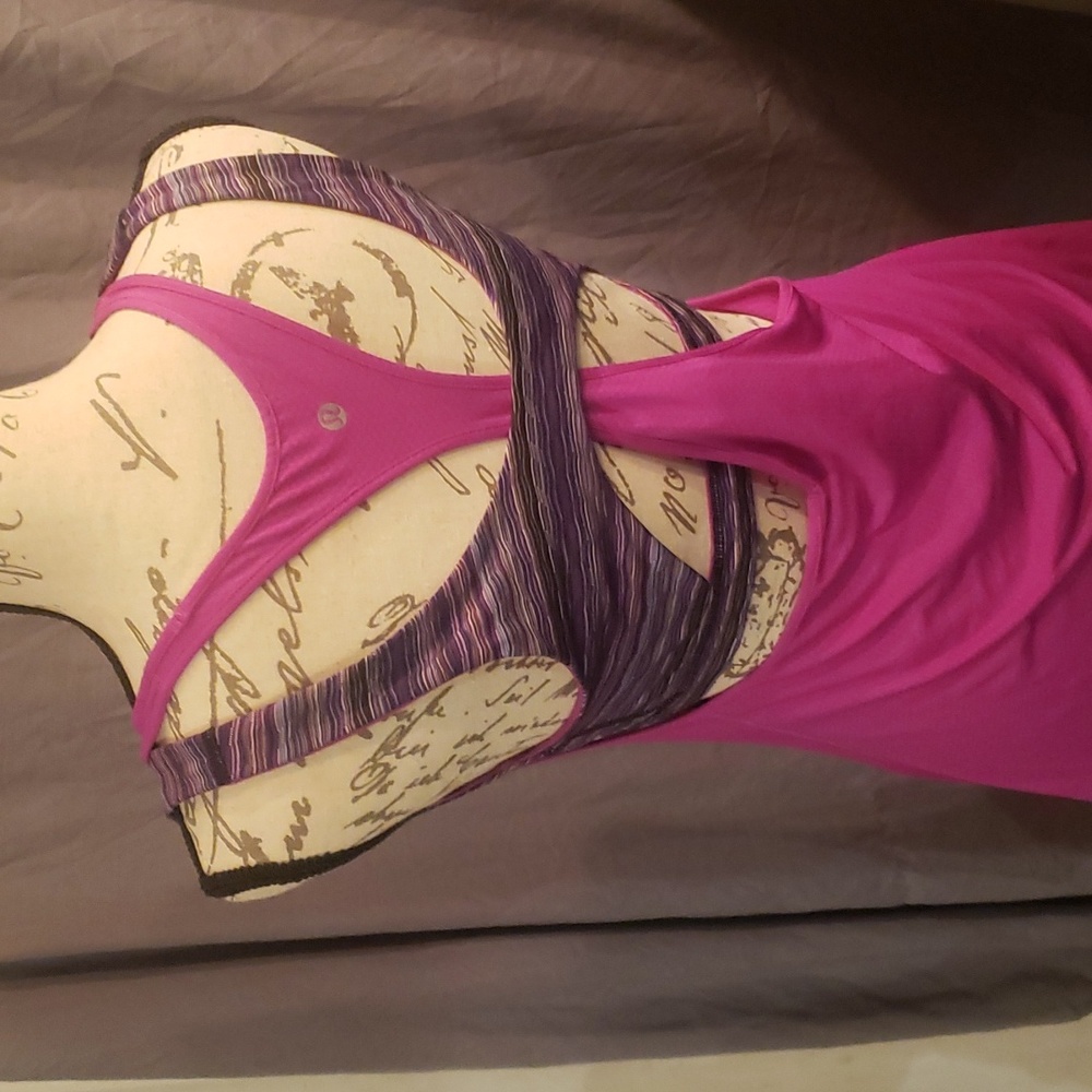 Lululemon tanktop pink and purple strappy back